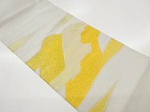 綴れ山並みに雲・霞模様織出し袋帯